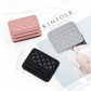 Porte-carte de luxe en cuir de mouton ultra-mince avec motif en damier