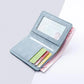 Portefeuille compact en cuir PU unisexe avec porte-cartes et compartiments multiples