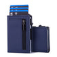 Portefeuille pop-up RFID en cuir PU avec porte-cartes zippé compact pour homme