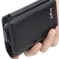Portefeuille homme en cuir PU compact avec zip et porte-cartes multifonction élégant