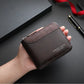 Portefeuille homme luxe en cuir avec protection RFID et poche monnaie zippée