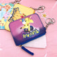 Portefeuille Pokémon Pikachu en cuir avec fermeture zippée et porte-clés