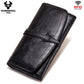 Portefeuille long en cuir véritable  avec protection RFID