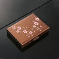 Porte-cartes RFID en acier inoxydable motif floral avec protection anti-piratage
