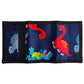 Portefeuille enfant dinosaure en polyester avec poche monnaie et fermeture scratch