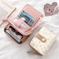 Portefeuille compact en similicuir avec porte-cartes zippé motif chat pour femme