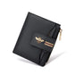 Portefeuille femme compact en cuir avec porte-cartes et porte-monnaie élégant
