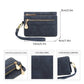 Portefeuille femme compact en cuir PU avec zip et dragonne amovible élégante