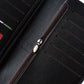 Portefeuille homme long en PU slim avec grande capacité et multiples emplacements cartes