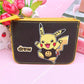 Portefeuille Pokémon Pikachu en cuir avec fermeture zippée et porte-clés