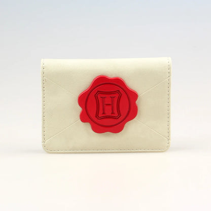 Porte-cartes de designer pour femme avec badge métallique et fermeture hasp