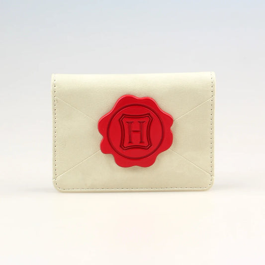 Porte-cartes de designer pour femme avec badge métallique et fermeture hasp
