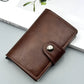 Porte-cartes compact effet fibre carbone avec bouton pression et accès rapide pop-up