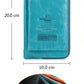Portefeuille long en cuir véritable avec compartiment téléphone et dragonne