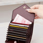 Porte-carte antivol RFID en cuir litchi pour femme
