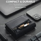Portefeuille homme compact en PU avec porte-cartes automatique RFID et zip