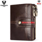 Portefeuille en Cuir Véritable pour Homme avec Protection RFID et Fermeture à Zip – Modèle Court