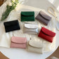 Portefeuille femme compact en cuir PU souple avec fermeture zippée et porte-monnaie