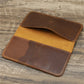 Portefeuille long pour homme en cuir véritable personnalisé avec porte-chéquier