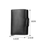Porte-cartes slim en aluminium et cuir PU effet carbone avec capacité 14 cartes