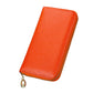 Portefeuille long femme en cuir véritable avec zip grande capacité porte-cartes et téléphone