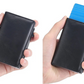 Portefeuille carte RFID homme en cuir PU avec éjection automatique et design compact