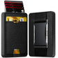 Portefeuille homme compact RFID en aluminium et cuir PU avec porte-cartes automatique