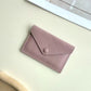 Porte-carte enveloppe en cuir de vachette véritable - élégance minimaliste