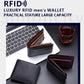 Portefeuille homme en cuir de vachette véritable avec blocage RFID