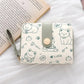 Portefeuille compact en similicuir avec porte-cartes zippé motif chat pour femme