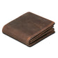 Portefeuille homme en cuir véritable vintage RFID compact avec porte-cartes et billets