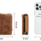 Portefeuille trifold homme en cuir véritable tannage végétal