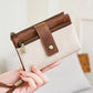 Portefeuille femme RFID en similicuir avec porte-cartes et porte-monnaie zippé