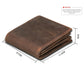 Portefeuille homme en cuir véritable vintage RFID compact avec porte-cartes et billets