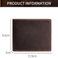 Portefeuille homme cuir véritable crazy horse bifold avec RFID et porte-monnaie compact