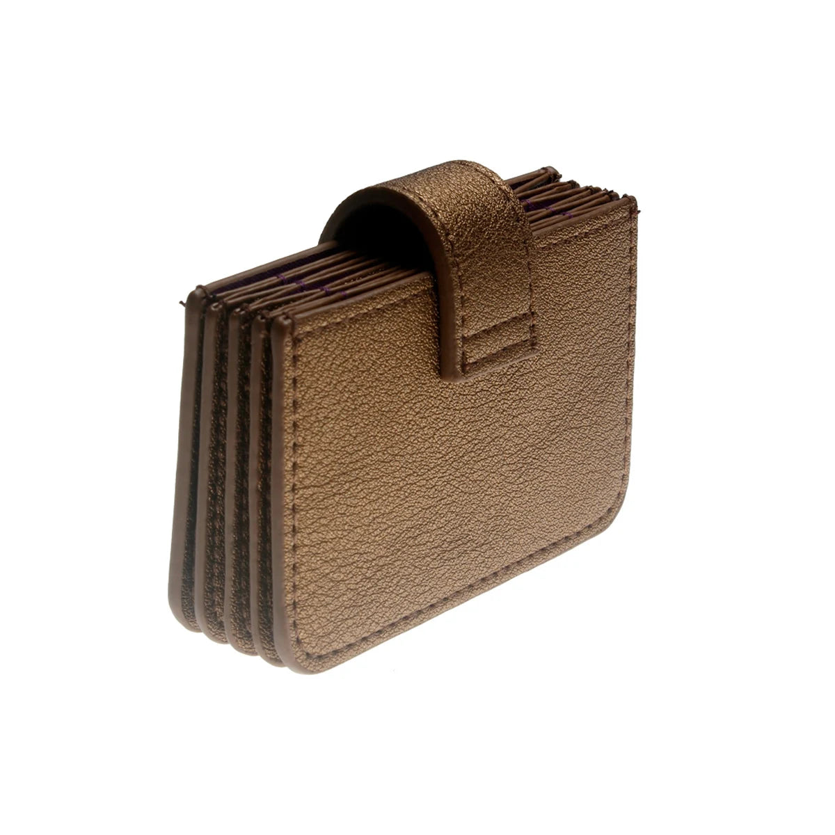Mini portefeuille continental vintage en cuir pu avec motif géométrique et lampe d'aladin