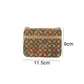 Porte-monnaie en liège motif ethnique zippé double compartiment compact