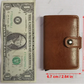 Portefeuille RFID en cuir PU compact avec porte-cartes sécurisé et bouton pression