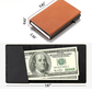 Portefeuille carte RFID aluminium unisexe avec pop-up et design compact minimaliste
