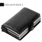Portefeuille RFID en cuir véritable et aluminium avec porte-cartes sécurisé compact