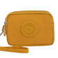 Porte-monnaie compact en nylon imperméable avec porte-cartes zippé pour femme
