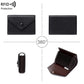 Porte-carte accordéon anti-fraude rfid en cuir pu grainé avec poche monnaie
