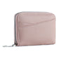 Porte-cartes zippé multifonction en simili cuir grainé avec compartiments et porte-monnaie