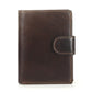 Portefeuille homme rétro en cuir véritable de vachette avec fermoir à loquet et porte-monnaie