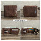 Portefeuille homme cuir véritable trifold compact avec RFID et porte-monnaie zippé