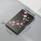 Porte-cartes RFID en acier inoxydable motif floral avec protection anti-piratage