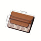 Porte-cartes rfid compact en cuir pu avec multi-emplacements et design classique