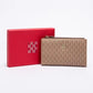 Portefeuille femme compact en cuir PU imprimé avec fermeture zippée design tendance
