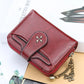 Portefeuille court vintage en cuir pu pour femme avec porte-monnaie