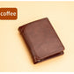 Portefeuille homme bifold en PU style britannique avec porte-cartes et compartiments billets